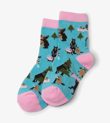 Little Blue House Life in the Wild Blue Kids Crew Socks